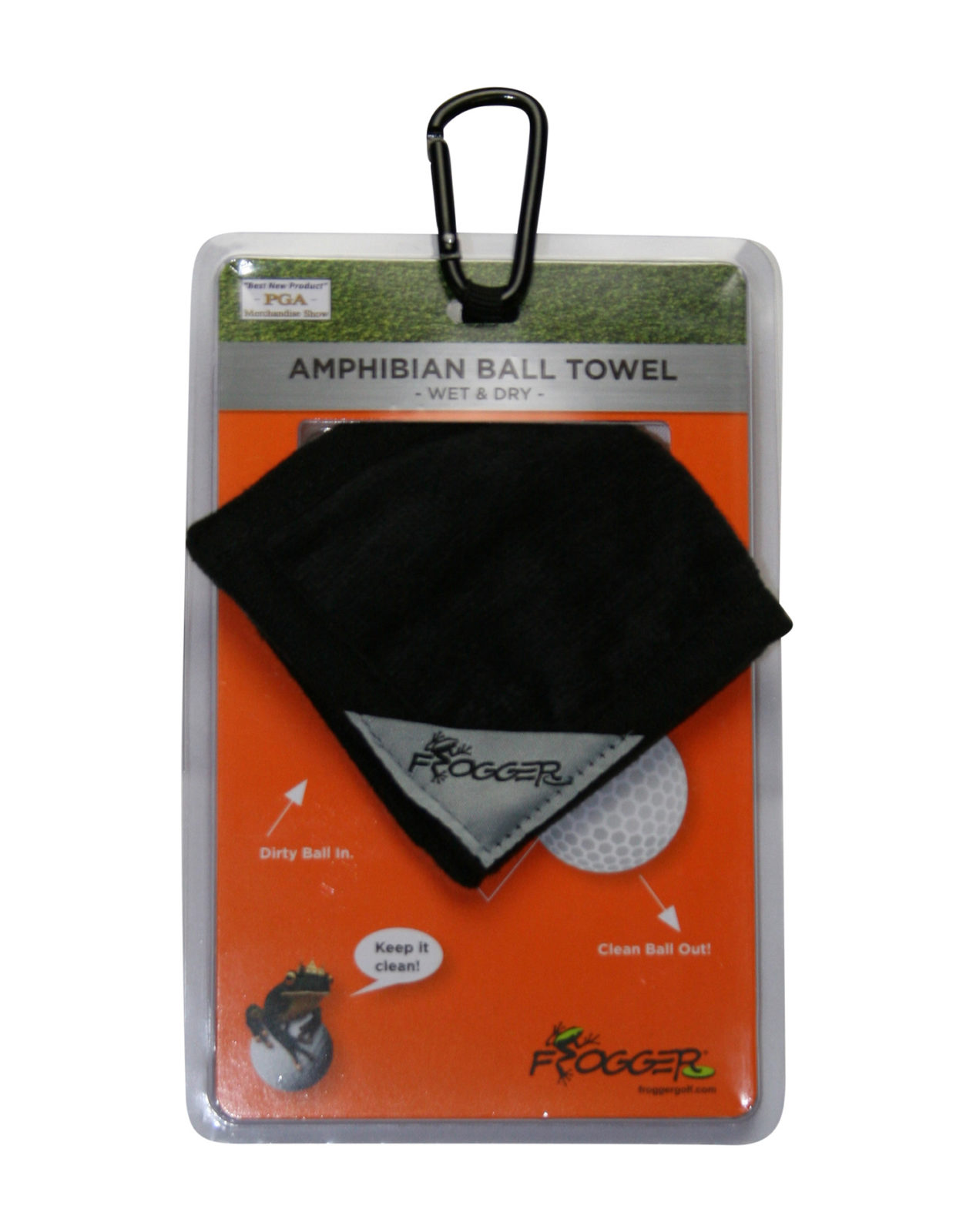 Frogger Amphibian Ball Towel J&M Golf Inc.